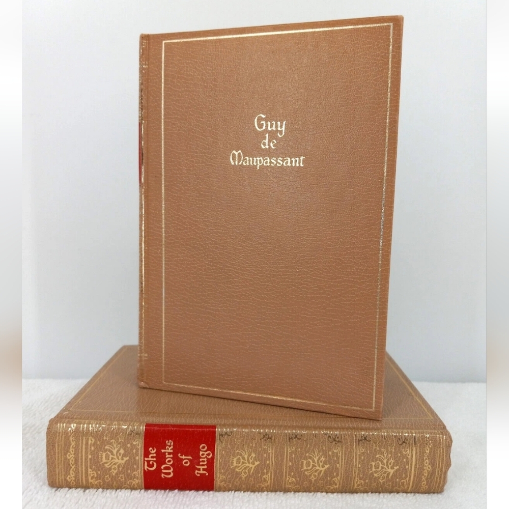The Works of Guy de Maupassant & Victor Hugo Hardcover Book